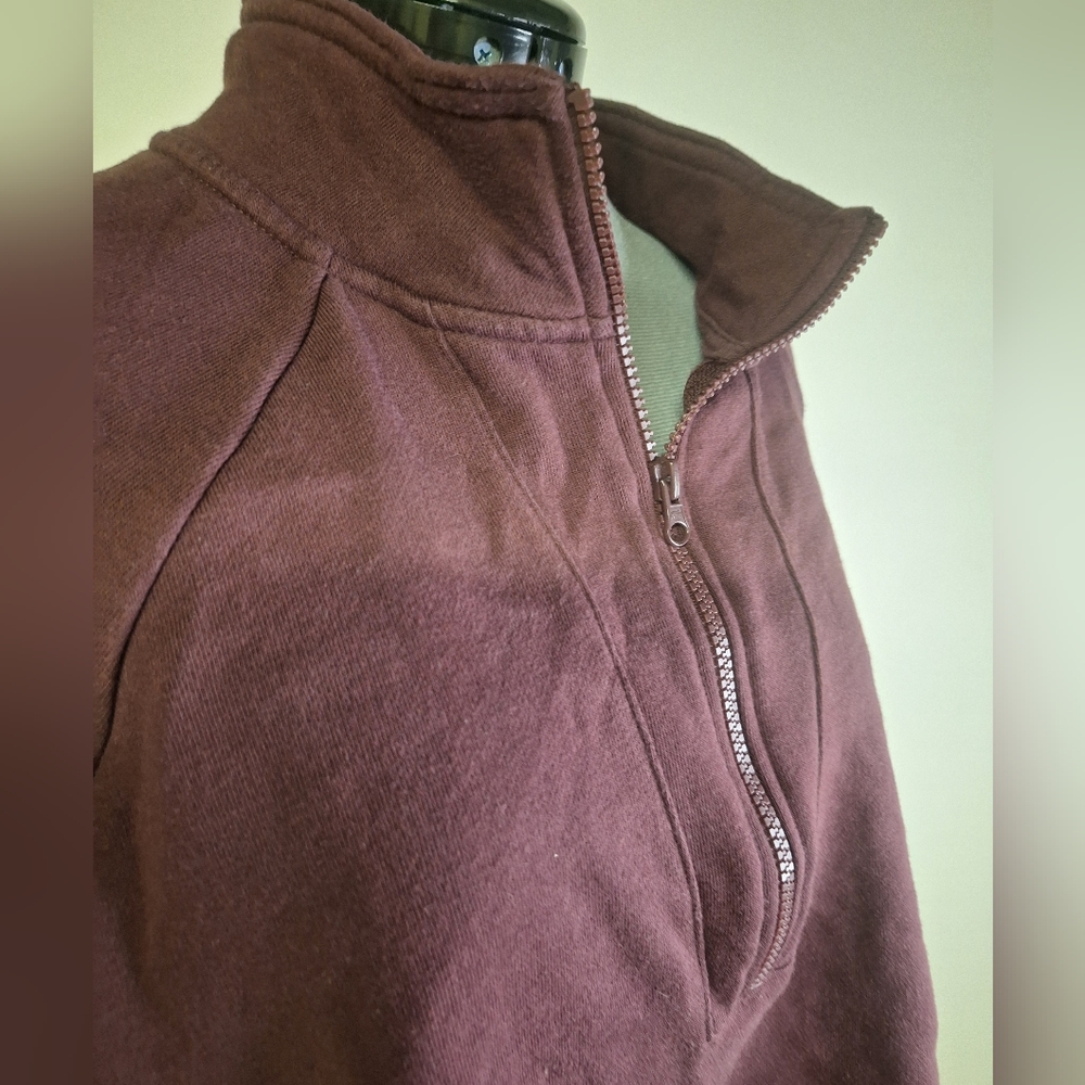 Terra & Sky Wine Colored Cropped Sweatshirt Size 14p